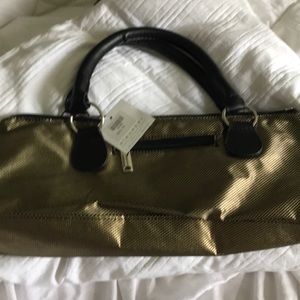 New gold & black insulated wine purse